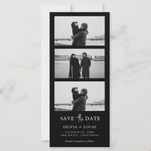 Bande de photo noire Mariage Enregistrer la date