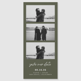 Bande de Photo Vert Olive Magnétique Mariage
