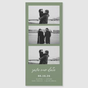 Bande de Photo Vert Sauge Magnetique Mariage