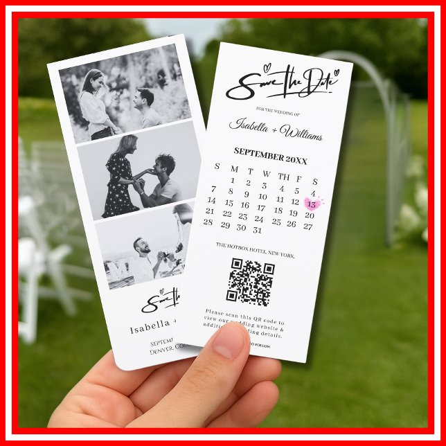 Bande de photos pour annoncer la date de mariage a (Créateur téléchargé)
