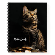 Bande de tigre Cute Chat Imprimer Carnet spiral