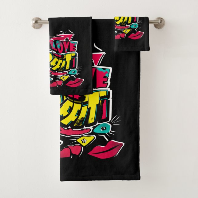 bande dessinée Abstraite graffiti gronge les lèvre (En situation)