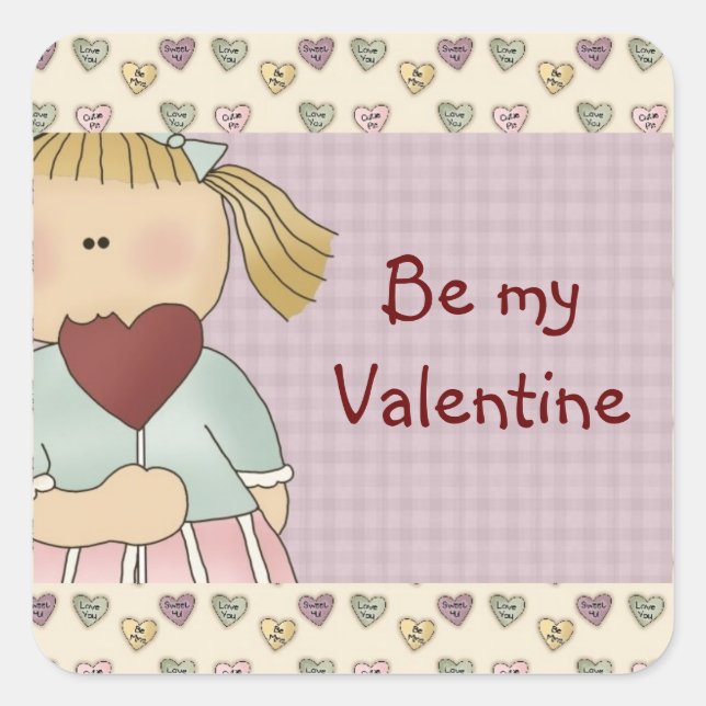 Bande dessinée avec coeur Stickers Saint-Valentin (Devant)
