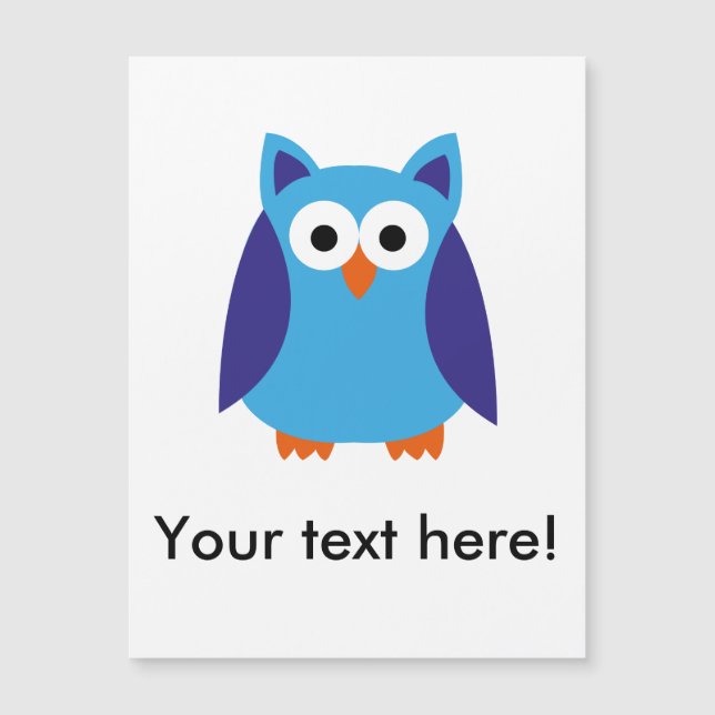 Bande dessinée bleue de hibou (Devant)