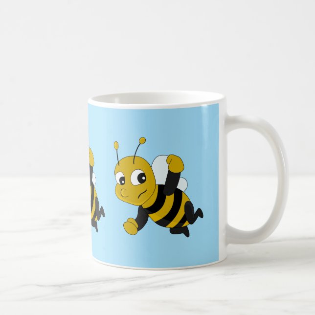 Bande dessinée d'abeille tasse de café (Droite)