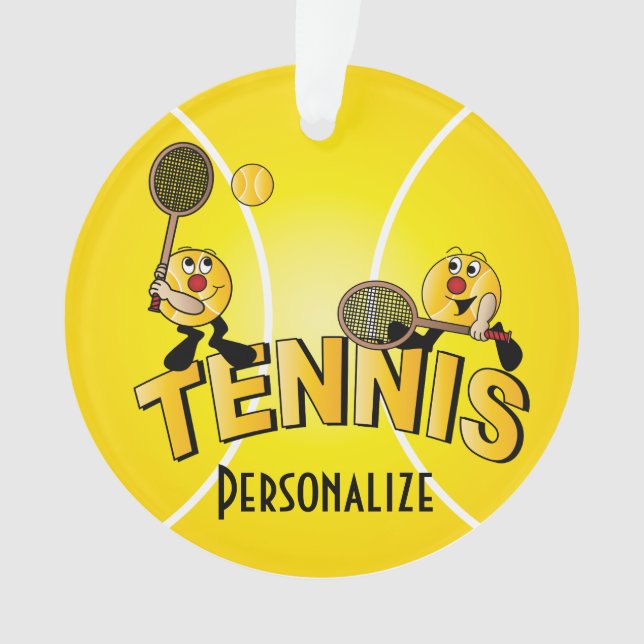 Bande dessinée d'amusement de joueur de tennis (devant)