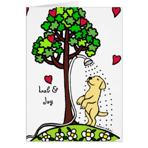 Bande dessinée de Labrador de jaune d'amusement de