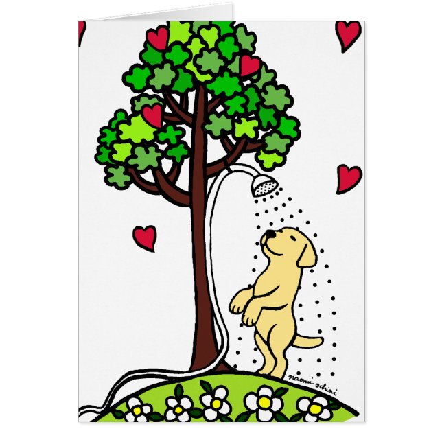 Bande dessinée de Labrador de jaune d'amusement de (Devant)