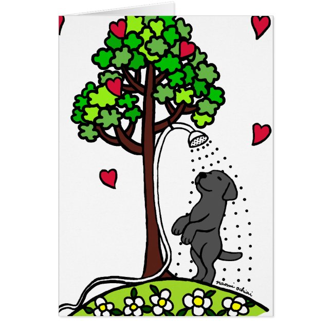 Bande dessinée de Labrador de noir d'amusement de (Devant)