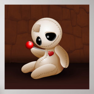 Bande dessinée de poupée de vaudou en affiches