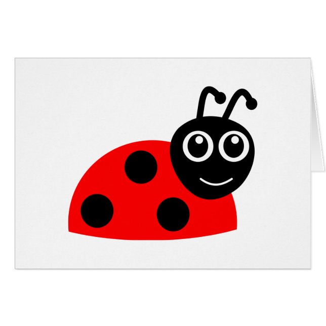 Bande dessinée de sourire mignonne de coccinelle (Devant horizontal)
