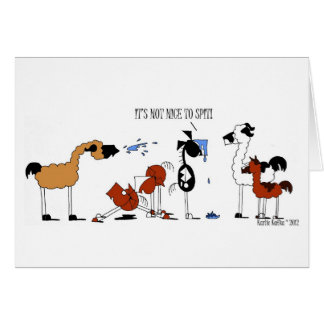 Bande dessinée drôle de cheval et de lama