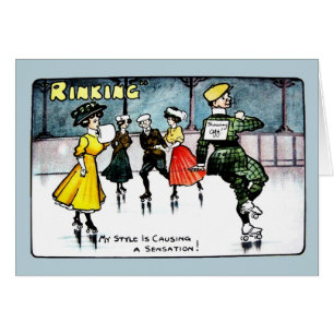 Bande dessinée drôle de patinage de glace des