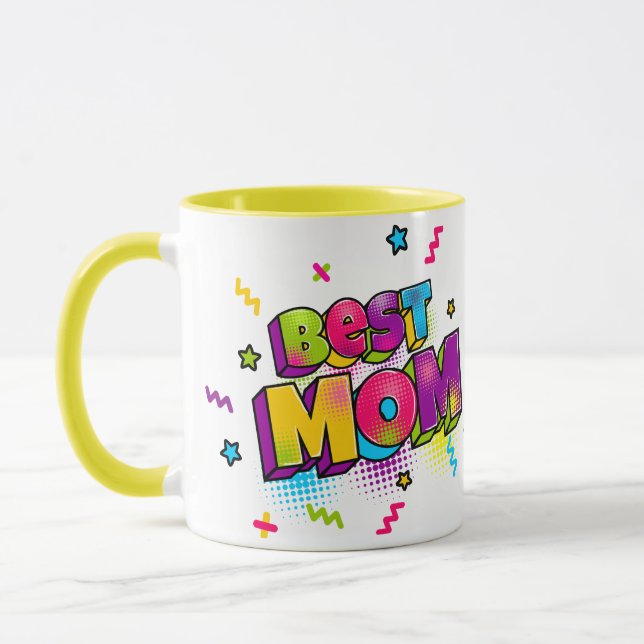 Bande dessinée Pop Art Best Mom Mug (Gauche)