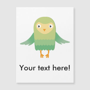 Bande dessinée verte de hibou