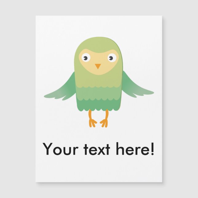 Bande dessinée verte de hibou (Devant)