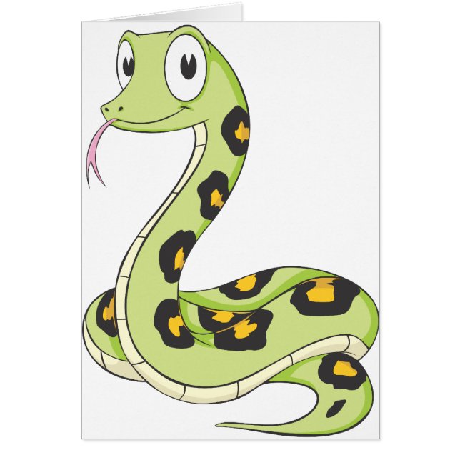 Bande dessinée verte mignonne de serpent (Devant)