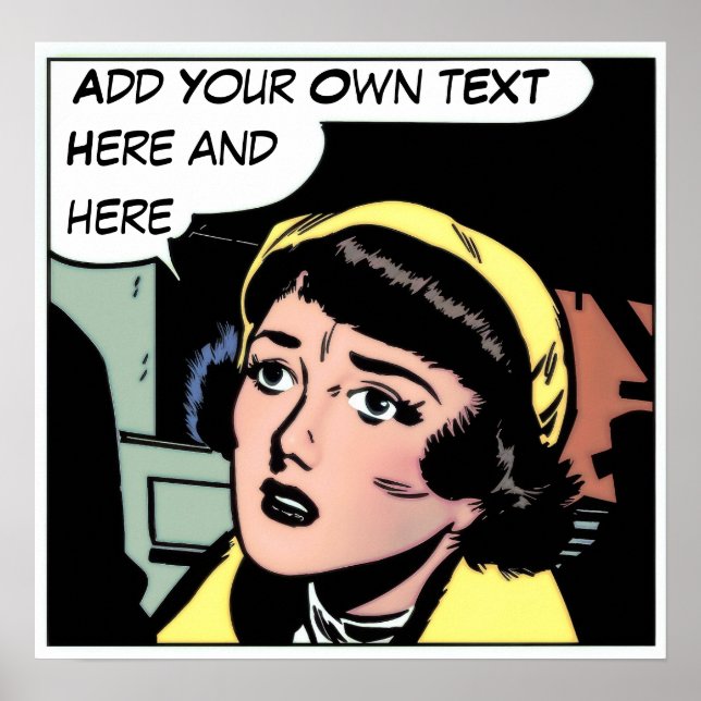 Bande dessinée vintage personnalisée - Impression  (Devant)