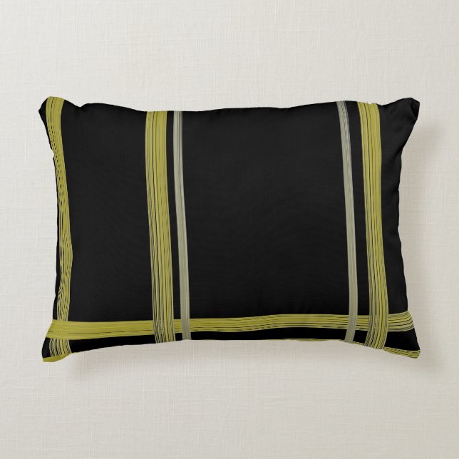 Bande d'or sur le Coussin d'accentuation noir (Devant)