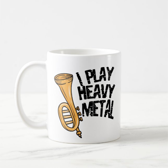Bande en laiton de marche drôle de tasse de café (Gauche)