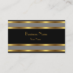 Bande gris or noir carte de visite
