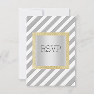 Bande grise avec carte de réponse rsvp parties sci