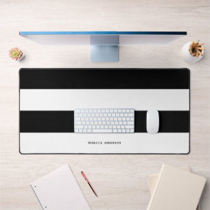 Bande horizontale minimaliste noire et blanche mod