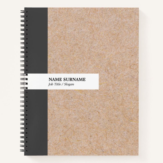 Bande Kraft moderne élégante 8,5 ・ 11 Carnet Spira (Devant)