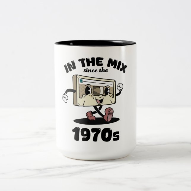 Bande magnétique de mix rétro des années 70 Mug à  (Centre)
