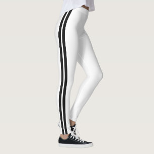Bande Noire Blancs Leggings Choisissez Votre Coule