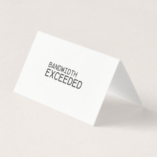 Bande passante dépassée   Note de remerciement pro
