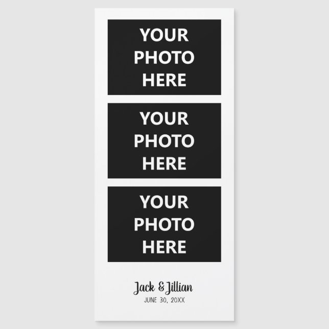 Bande Photo Booth Photo mariage Aimant Texte Perso (Devant)