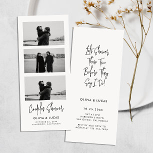 Bande Photo Moderne Deux douches Invitation nuptia