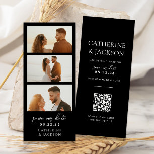 Bande photo moderne Qr Code Mariage Enregistrer la