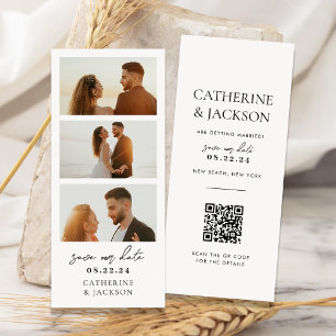Bande photo moderne Qr Code Mariage Enregistrer la