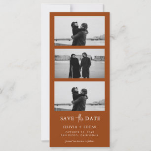 Bande Photo Terracotta Code QR Enregistrer La Date