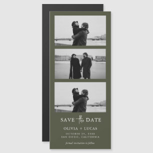 Bande photo verte d'olive Mariage magnétique