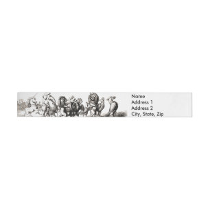 Bande Pour Adresse Animaux Mignons Art Licorne Eléphant Lion Zoo