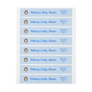 Bande Pour Adresse Baby Boy Blue Heart Hérisson Baby Shower
