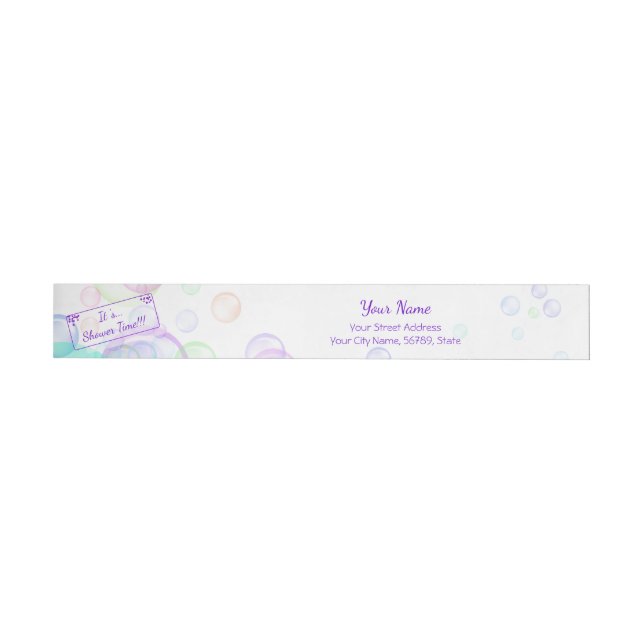 Bande Pour Adresse Baby shower Rainbow Soap Bubbles (Individual)