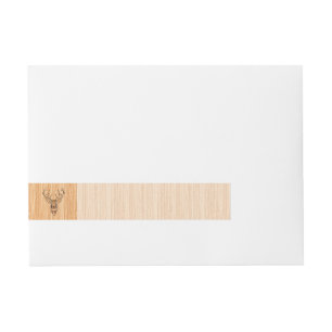 Bande Pour Adresse Chêne blanc Tête de cerf Décor en bois Grain