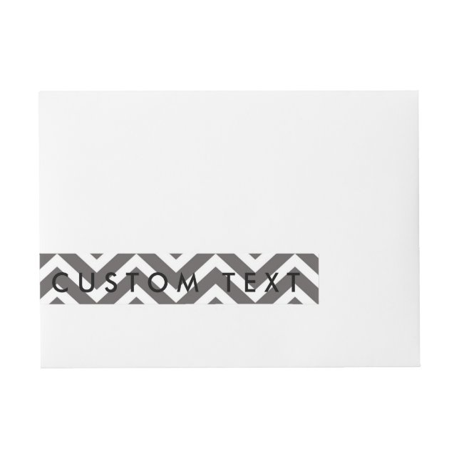 Bande Pour Adresse Chevron moderne Gris & Blanc Envelopper autour des (Devant)