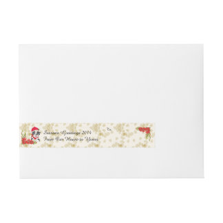 Bande Pour Adresse Chiot australien bleu w/Poinsetta de Noël de Merle