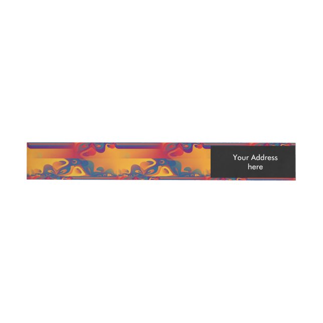 Bande Pour Adresse Conception graphique transparente - jaune rouge I (Individual)
