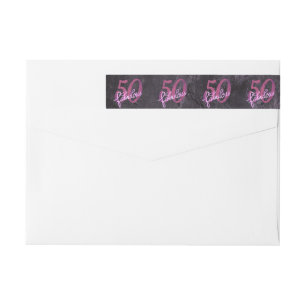 Bande Pour Adresse De Retour 50 et fabuleux   Pink and Purple Jewel Tone Party
