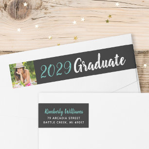 Bande Pour Adresse De Retour Adresse de retour de la graduation photo personnal