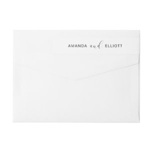 Bande Pour Adresse De Retour Adresse de retour de mariage en calligraphie noir