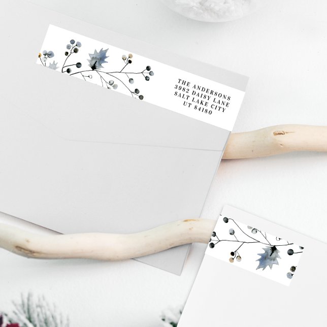 Bande Pour Adresse De Retour Adresse de retour de Noël de Berry Bio (Créateur téléchargé)