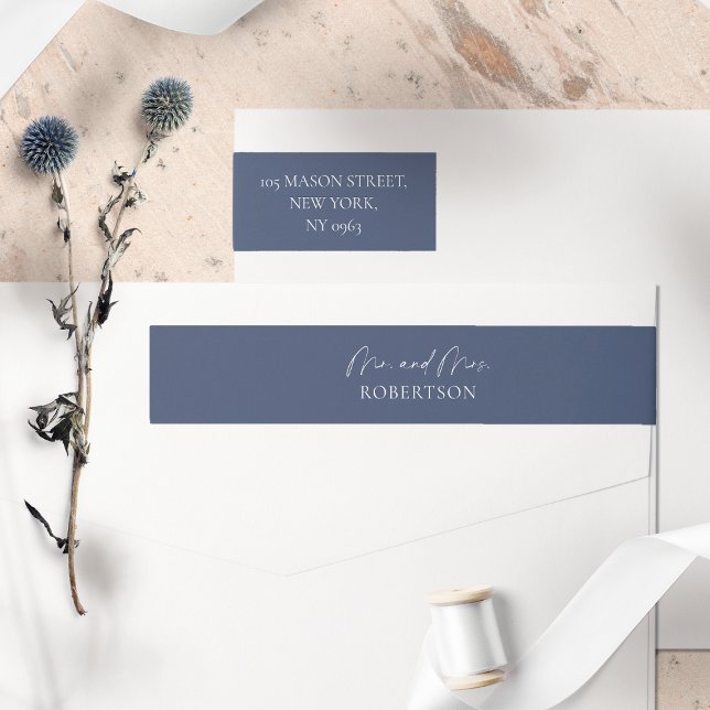 Bande Pour Adresse De Retour Adresse de retour du Mariage minimal (Créateur téléchargé)