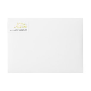 Bande Pour Adresse De Retour ADRESSE MINIMALE simple type moderne moutarde jaun